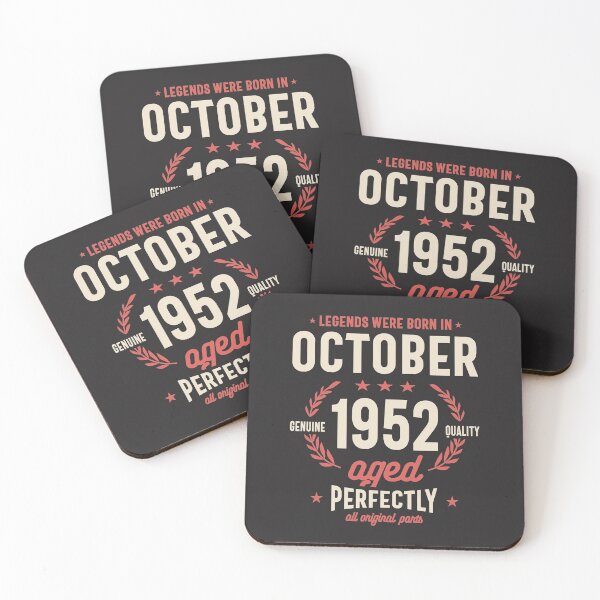 Item preview, Legends Were Born in October 1952 Birthday Vintage Retro Funny designed and sold by cidolopez.
