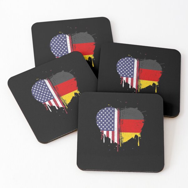 Item preview, USA America Germany Flag United Heart Countries designed and sold by DoSt-997.