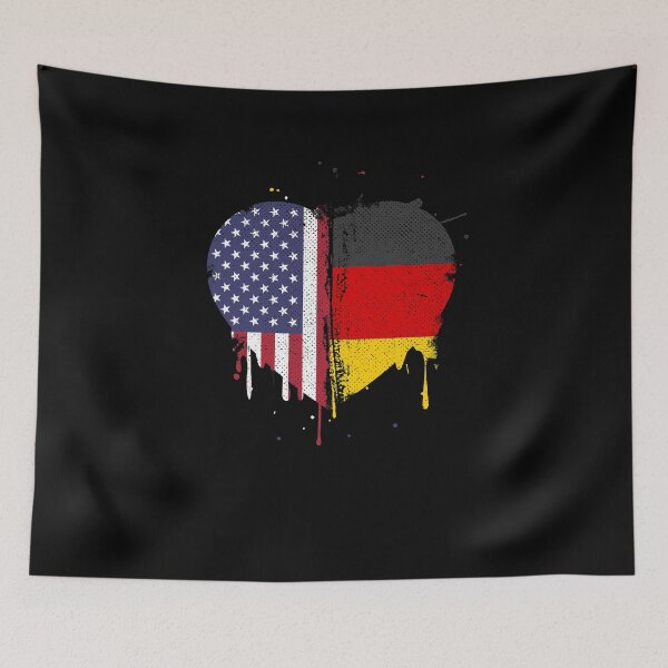 Item preview, USA America Germany Flag United Heart Countries designed and sold by DoSt-997.