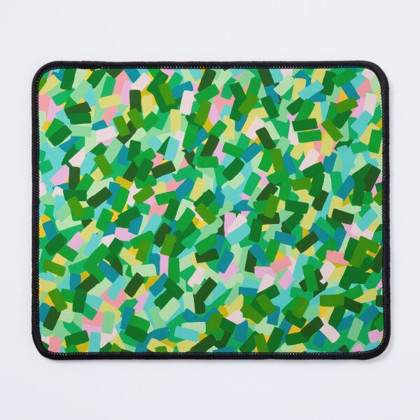 Middle part of the rainbow Yellows and Greens original painting by Heather Lynne Travis Mouse Pad