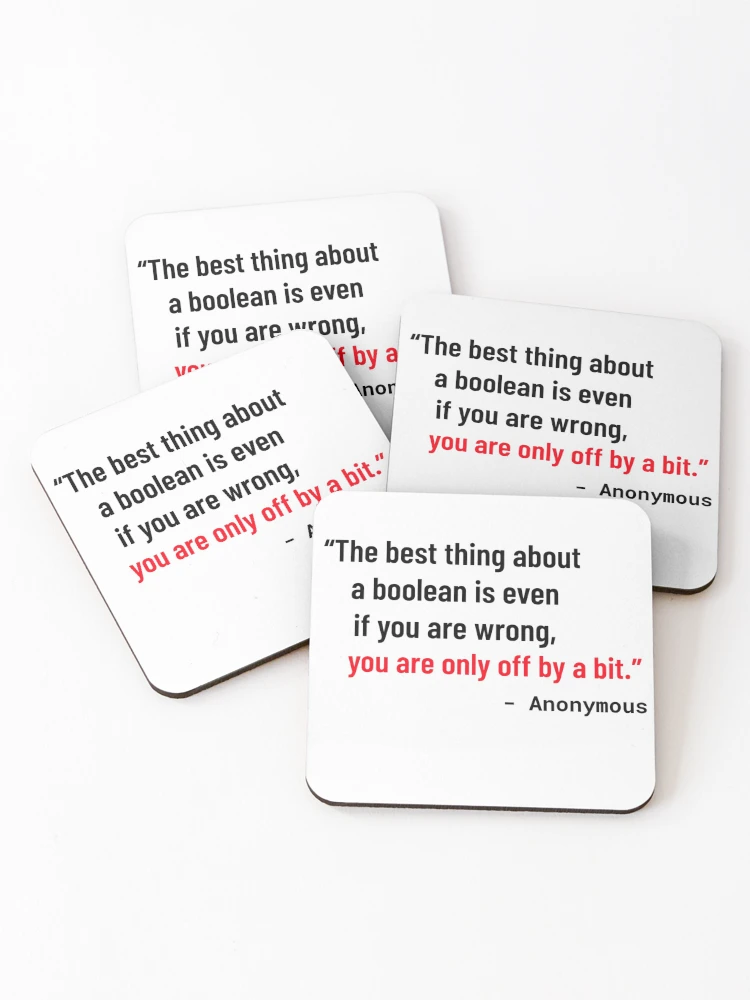 Thumbnail 1 of 5, Coasters (Set of 4), Computer Geek Binary Active designed and sold by ComputerGeeksTs.