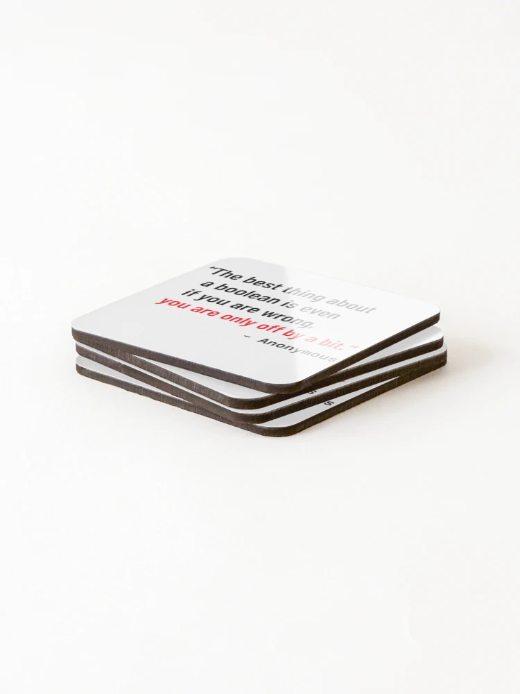 Thumbnail 4 of 5, Coasters (Set of 4), Computer Geek Binary Active designed and sold by ComputerGeeksTs.