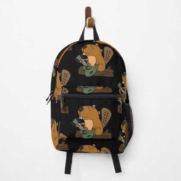 Item preview, Funny Beaver Playing Guitar Music Cartoon designed and sold by Nature's Fancy.