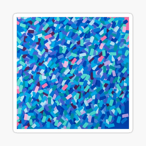 Blue part of the rainbow original painting confetti by Heather Lynne Travis Sticker