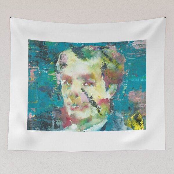 Item preview, CHARLES BAUDELAIRE oil and watercolor portrait designed and sold by lautir.