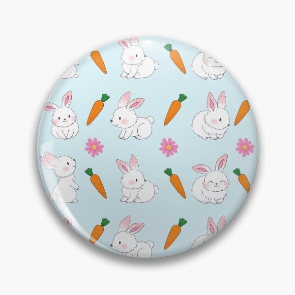 Item preview, Cute Rabbits With Flowers And Carrots designed and sold by DonneeCreations.