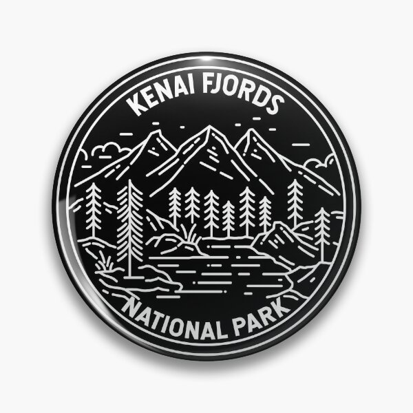 Item preview, Kenai Fjords National Park Alaska Monoline designed and sold by KrisSidDesigns.