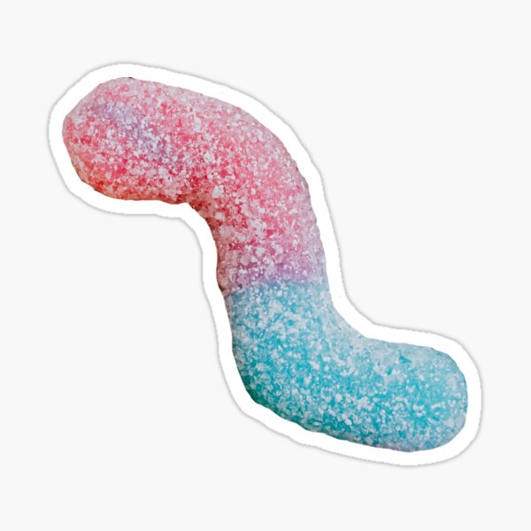 Sour Worm and Blue" Sticker for by Squisheded | Redbubble