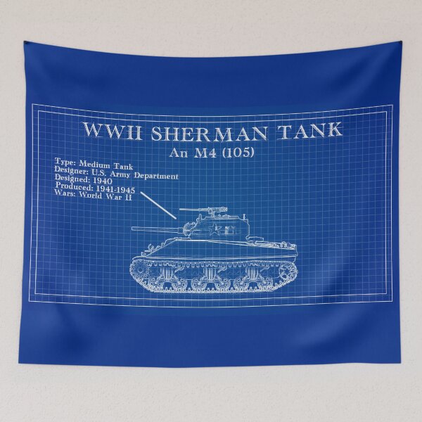 Item preview, Blueprints American Tank World War 2 designed and sold by Blok45.