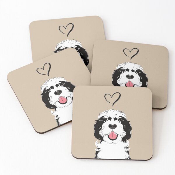 Item preview, LOVE Black and White Sheepadoodle 1 designed and sold by Lulupainting.