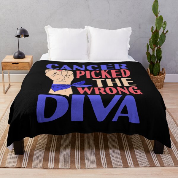Item preview, Cancer Picked The Wrong Diva Colon Colorectal Cancer Awareness Month designed and sold by Merchking1.