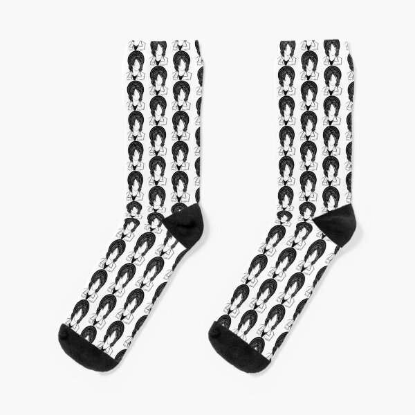 ALEX TURNER Socks Arctic Monkeys Inspired Collage Design White Socks -   Denmark