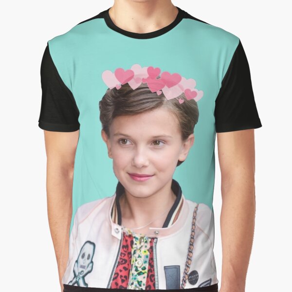 millie bobby brun choses étranges sarcelle T-shirt graphique