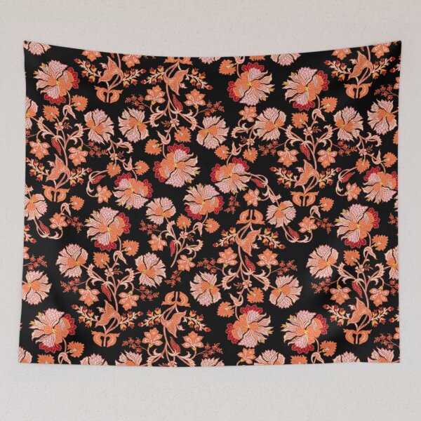 Item preview, Orange red floral pattern designed and sold by Dear-Ashlin.