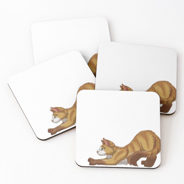 Item preview, Tabby Somali Cat Stretching Yoga White designed and sold by Bamsdrawz.