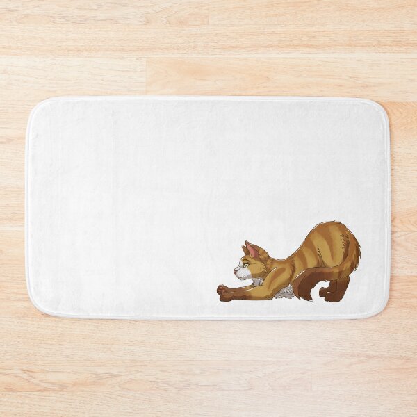 Item preview, Tabby Somali Cat Stretching Yoga White designed and sold by Bamsdrawz.