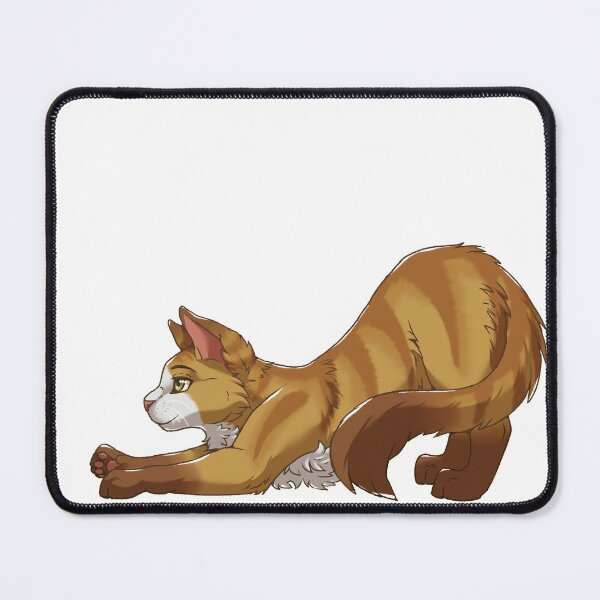 Item preview, Tabby Somali Cat Stretching Yoga White designed and sold by Bamsdrawz.