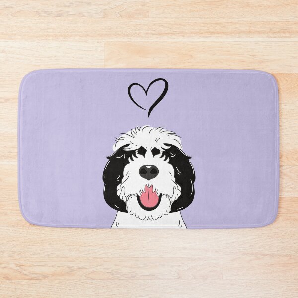 Item preview, LOVE Black and White Sheepadoodle 2  - Lilac designed and sold by Lulupainting.