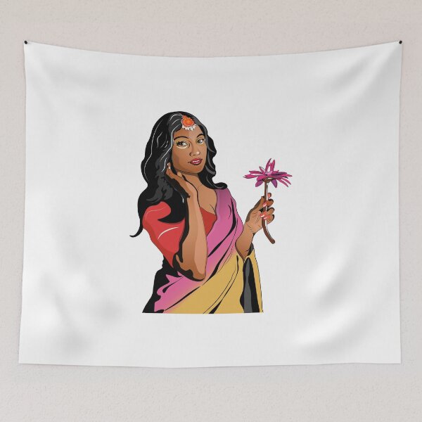 Item preview, Girl in sari  designed and sold by Looplk.