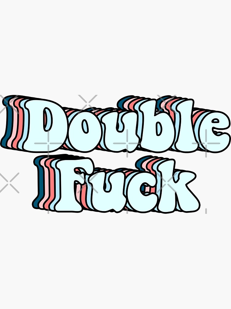 Thumbnail 3 of 3, Sticker, Wow double fuck designed and sold by Butterfly-Dream.