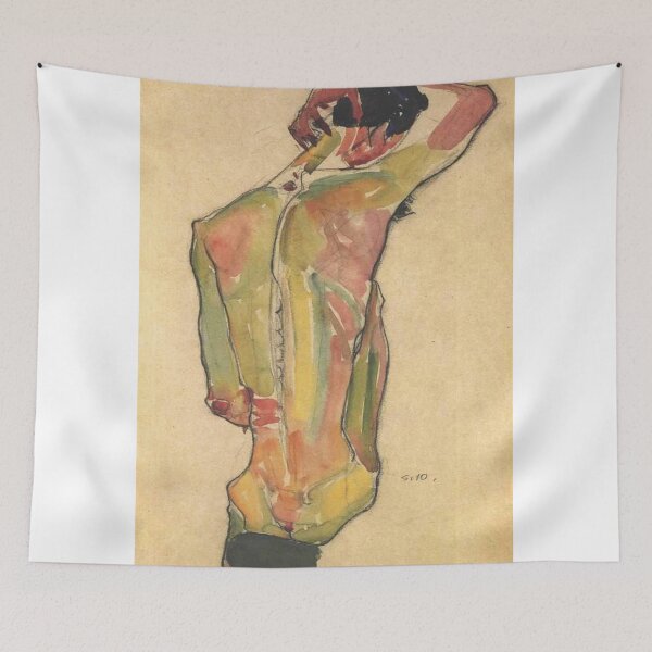 Item preview, Portrait of a man by Egon Schiele designed and sold by Vintage Designs +.