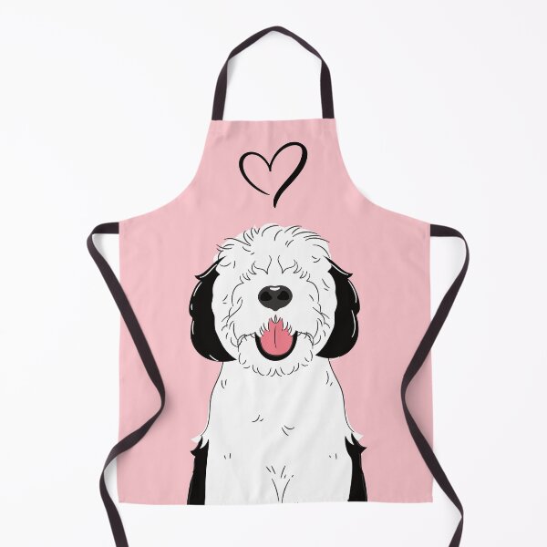 Item preview, LOVE Black and White Sheepadoodle 3 - Pink designed and sold by Lulupainting.