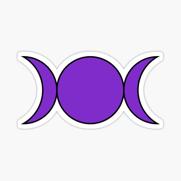 Item preview, Purple Triple Moon Symbol - Triple Goddess Gift for Wiccans, Neopagans and Witches designed and sold by CoolArtGeek.