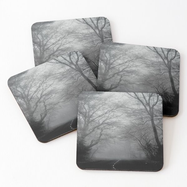 Item preview, Misty Forest At Night, Black and White designed and sold by ShamaBo.