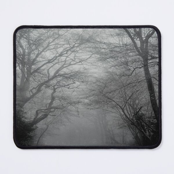 Item preview, Misty Forest At Night, Black and White designed and sold by ShamaBo.