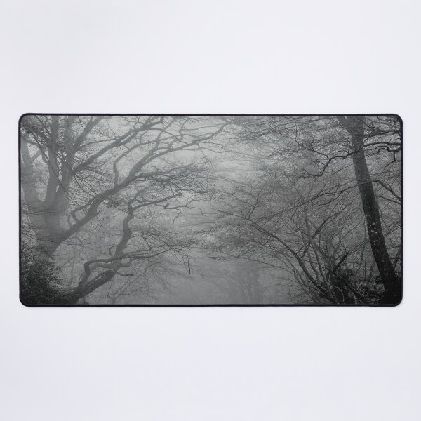 Item preview, Misty Forest At Night, Black and White designed and sold by ShamaBo.