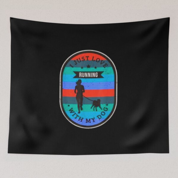 Item preview, I just love running with my dog for a Dog running Canicross T-Shirt designed and sold by spolayastore.