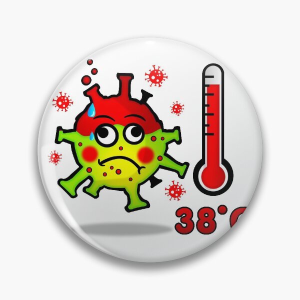 Item preview, Green virus with fever. Keep your distance designed and sold by simonsitos.