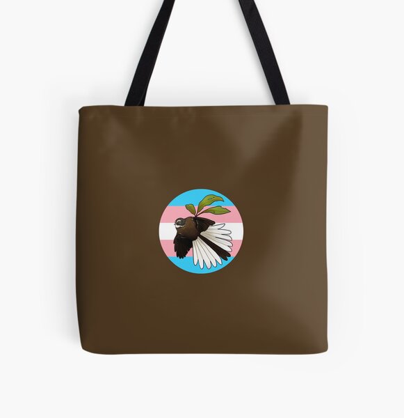 Pīwakawaka - trans flag All Over Print Tote Bag