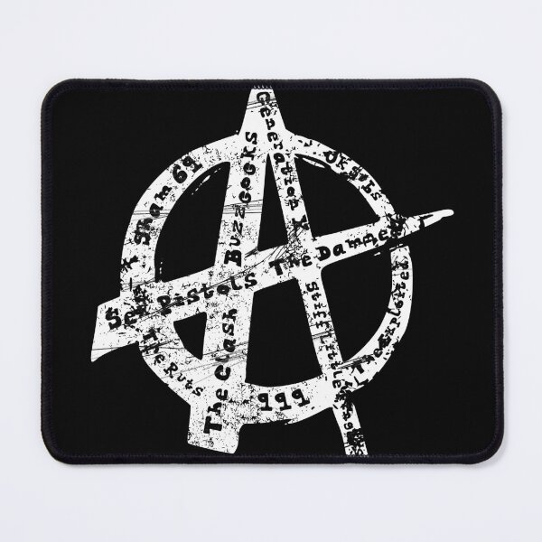 Item preview, Distressed White Anarchy Punk Symbol designed and sold by 133DandC.