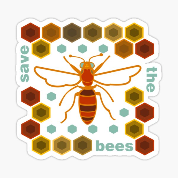 Save The Bees Sticker For Sale By Evisionarts Redbubble