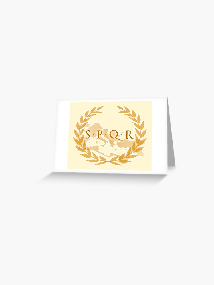 Spqr Rome Banner Emblem Of The Roman Republic Greeting Card By Tomsredbubble Redbubble
