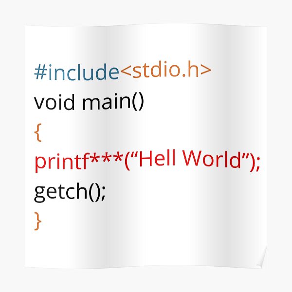 "Programming Hello World" Poster by EngineersArt | Redbubble