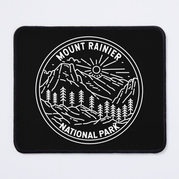 Item preview, Mount Rainier National Park Washington Monoline designed and sold by KrisSidDesigns.