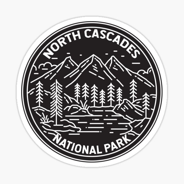 Item preview, North Cascades National Park Washington Monoline designed and sold by KrisSidDesigns.