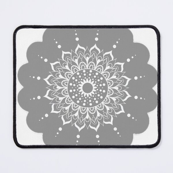 Item preview, WHITE & GREY MANDALA DESIGN. designed and sold by barasha1111.