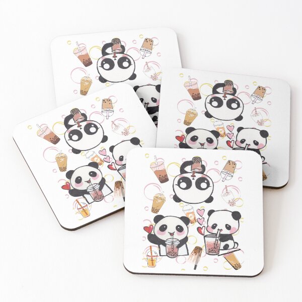 Item preview, Pandas love bubble tea designed and sold by RheaRealm.