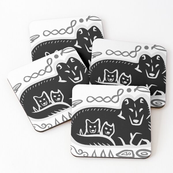 Item preview, Wolf with Cubs "Wolf Mother Guardian"  designed and sold by Boreal-Witch.