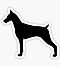 Doberman Pinscher Silhouette(s) Sticker