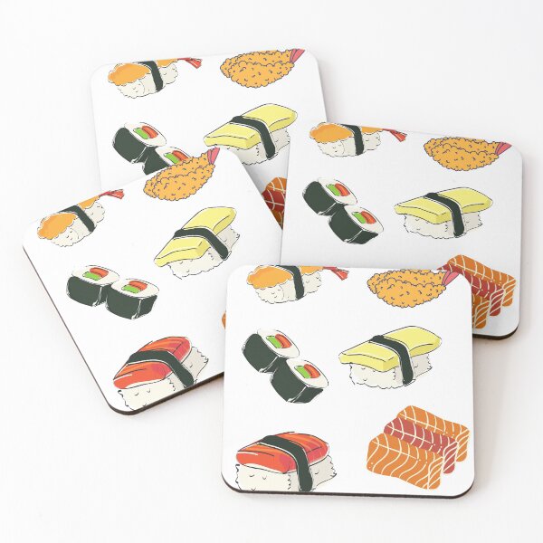 Item preview, Delicious Tamago, Umi, salmon, Ebi sushi designed and sold by Harshler-Art.