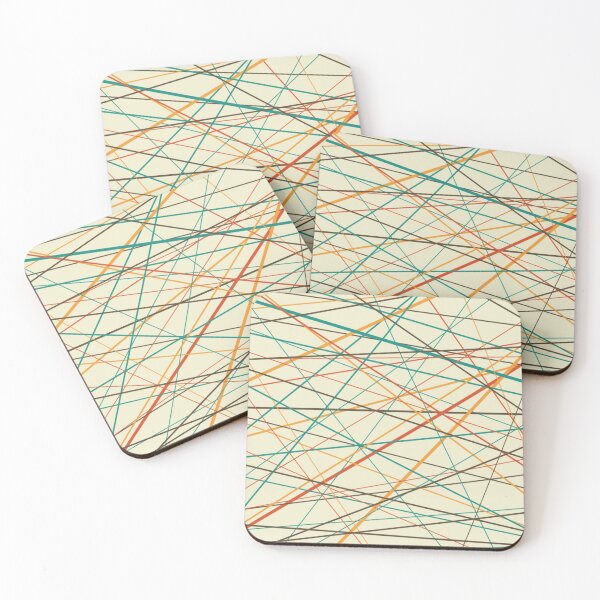 Item preview, Abstract Random Retro Lines Pattern designed and sold by S Cube Design.