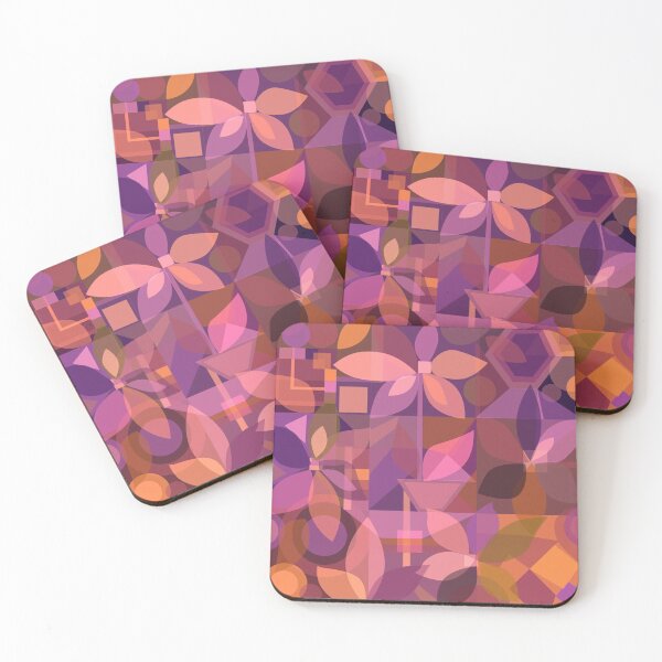 Item preview, Geometric Floral Abstract, cool pinks designed and sold by Palifino.