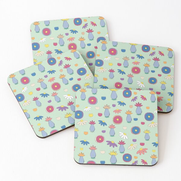 Item preview, "Garduo" - Retro Flower Pattern in Modern Pantone Colours designed and sold by CattDesigns.