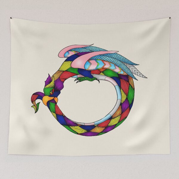 Item preview, Trans Pride Wyvern designed and sold by MagicMama.
