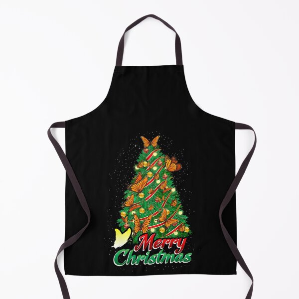 Item preview, Monarch Butterfly Merry Christmas Pine Tree Entomologists Holiday Tree designed and sold by Merchking1.
