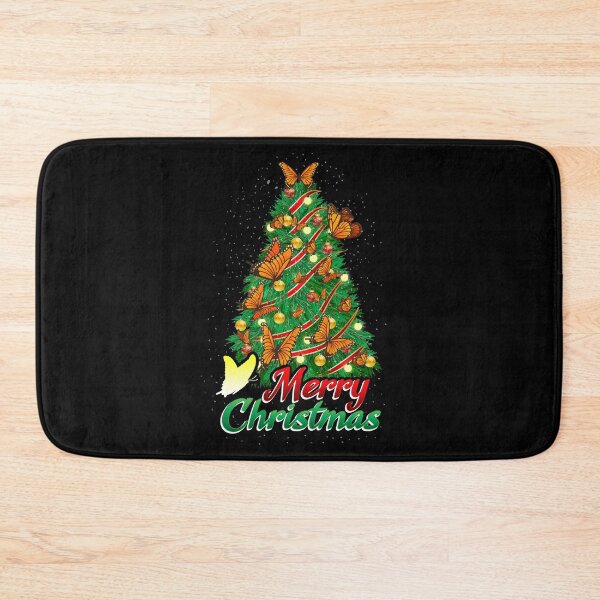 Item preview, Monarch Butterfly Merry Christmas Pine Tree Entomologists Holiday Tree designed and sold by Merchking1.